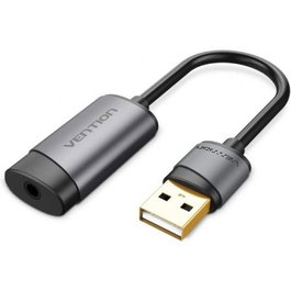 Vention CDJHB Tarjeta de Sonido Externa USB, Conector Macho a Hembra 3.5 mm